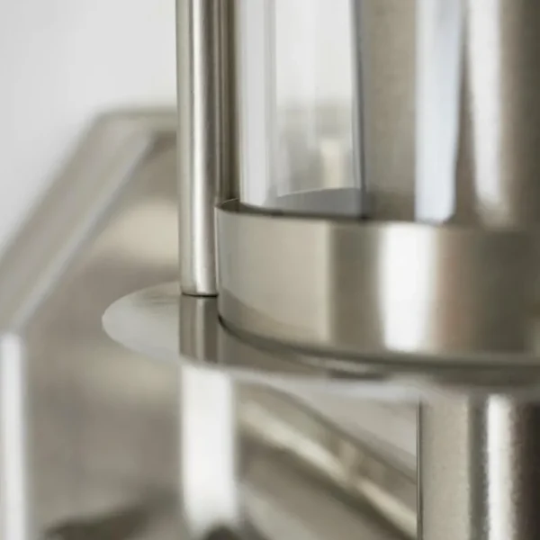 hofstein Applique murale FORLI Acier inoxydable, 1 lumière, Détecteur de mouvement* Lampes Modernes