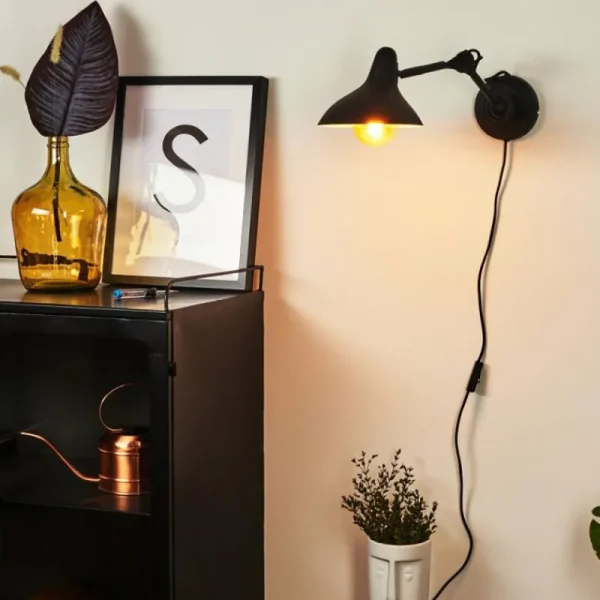 hofstein Applique murale Fort Noir, 1 lumière* Lampes Modernes