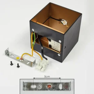 hofstein Applique murale Fulufo LED Cuivre, Noir, 1 lumière* Lampes Modernes