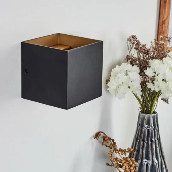 hofstein Applique murale Fulufo LED Cuivre, Noir, 1 lumière* Lampes Modernes