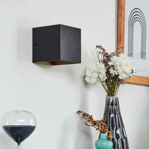 hofstein Applique murale Fulufo LED Cuivre, Noir, 1 lumière* Lampes Modernes