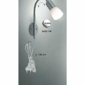 Luminaires Globo Lighting Applique murale Globo CATHY Acier inoxydable, Nickel mat, 1 lumière* Lampes En Verre