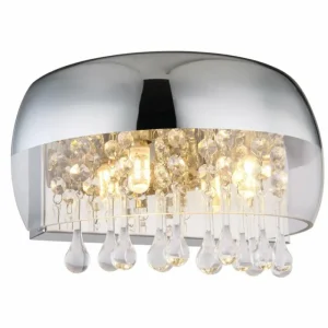 Luminaires Globo Lighting Applique murale Globo KALLA Chrome, 2 lumières* Lampes En Verre