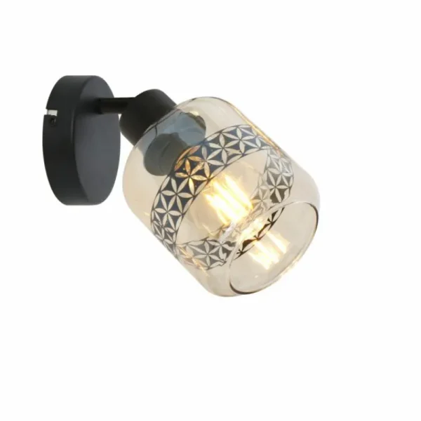 Luminaires Globo Lighting Applique murale Globo LAZARUS Noir, 1 lumière* Lampes En Verre