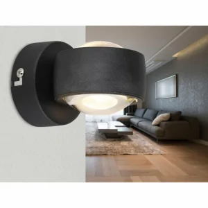 Luminaires Globo Lighting Applique murale Globo RANDI LED Noir, 2 lumières* Lampes En Verre