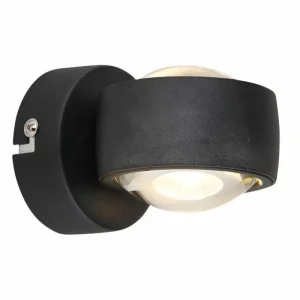 Luminaires Globo Lighting Applique murale Globo RANDI LED Noir, 2 lumières* Lampes En Verre