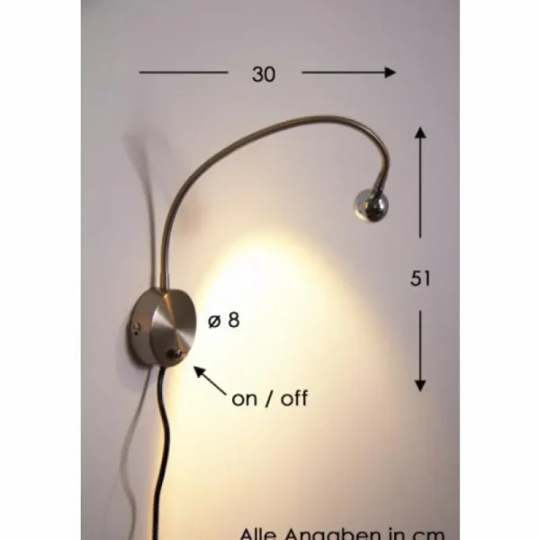 hofstein Applique murale Globo SERPENT LED Chrome, 1 lumière* Lampes Modernes