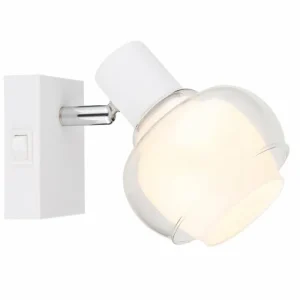 Luminaires Globo Lighting Applique murale Globo TOKKI Blanc, 1 lumière* Lampes En Verre