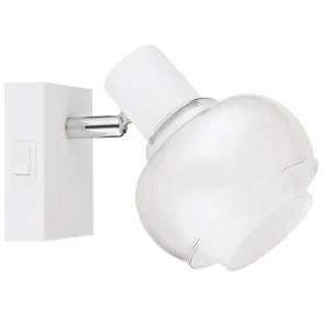 Luminaires Globo Lighting Applique murale Globo TOKKI Blanc, 1 lumière* Lampes En Verre