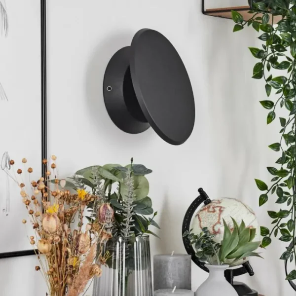 hofstein Applique murale Gusum LED Noir, 1 lumière* Lampes Modernes