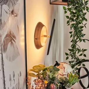 hofstein Applique murale Gusum LED Noir, 1 lumière* Lampes Modernes