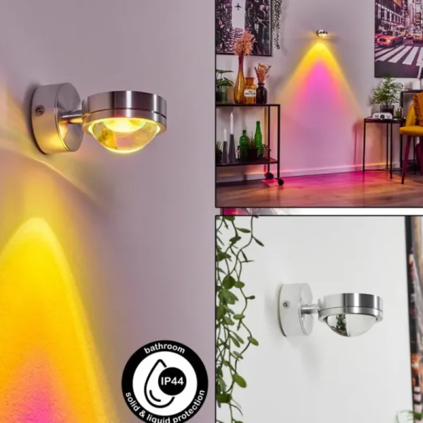 hofstein Applique murale Harare LED Chrome, 1 lumière* Lampes En Verre