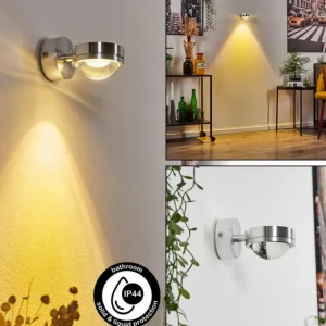 hofstein Applique murale Harare LED Chrome, 1 lumière* Lampes En Verre