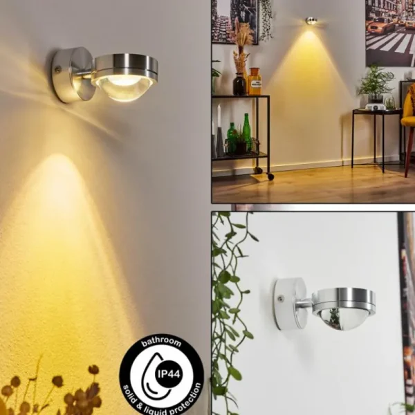 hofstein Applique murale Harare LED Chrome, 1 lumière* Lampes En Verre