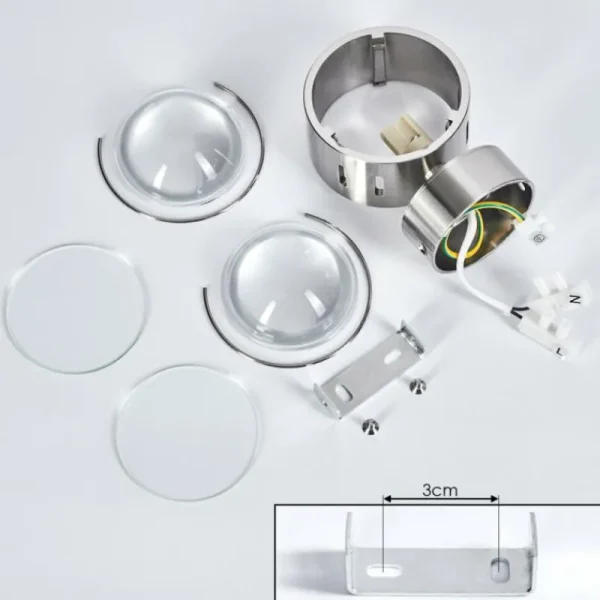 hofstein Applique murale Sapri Nickel mat, 1 lumière* Lampes En Verre