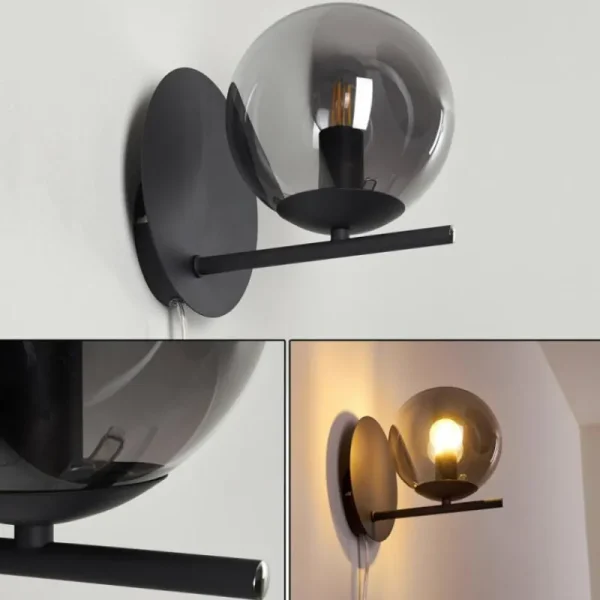 hofstein Applique murale Hogatza Noir, 1 lumière* Lampes Modernes