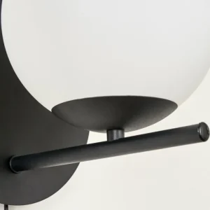 hofstein Applique murale Hogatza Noir, 1 lumière* Lampes En Verre