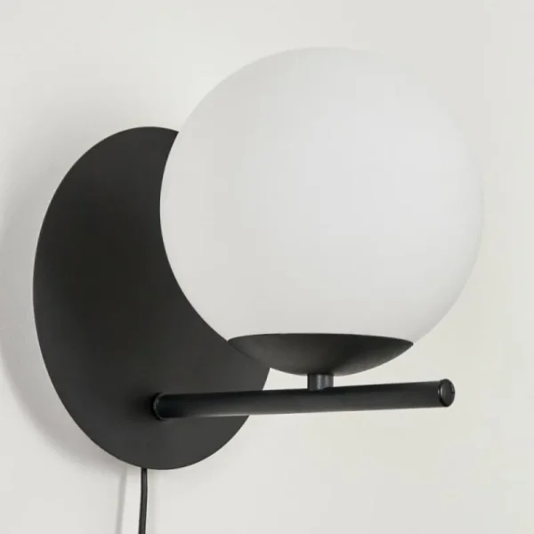 hofstein Applique murale Hogatza Noir, 1 lumière* Lampes En Verre