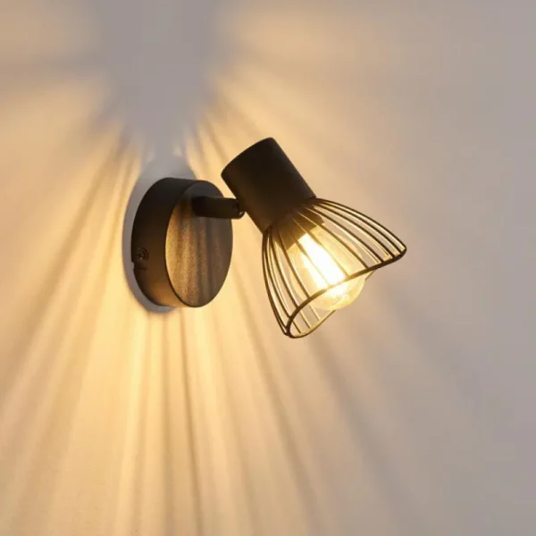 hofstein Applique murale Holbol Noir, 1 lumière* Lampes Modernes