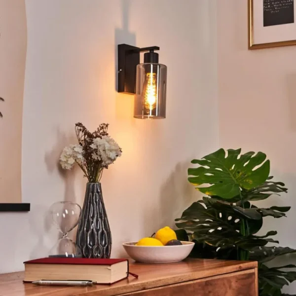 hofstein Applique murale Hunouri Noir, 1 lumière* Lampes Modernes
