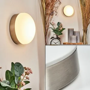 hofstein Applique murale Hutton LED Nickel mat, 1 lumière* Lampes Modernes