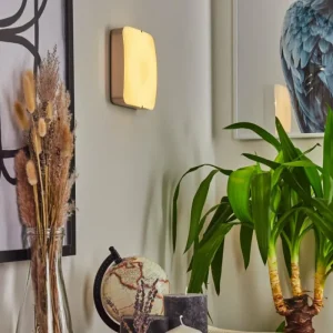 hofstein Applique murale Hutton LED Nickel mat, 1 lumière* Lampes En Verre