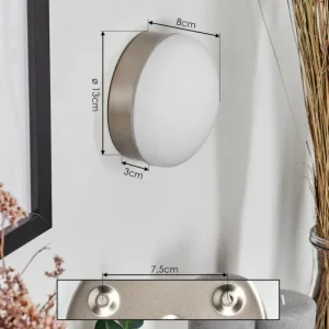 hofstein Applique murale Hutton LED Nickel mat, 1 lumière* Lampes Modernes