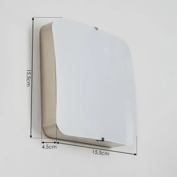 hofstein Applique murale Hutton LED Nickel mat, 1 lumière* Lampes En Verre