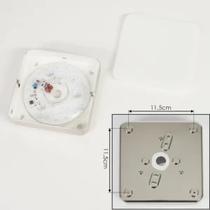 hofstein Applique murale Hutton LED Nickel mat, 1 lumière* Lampes En Verre