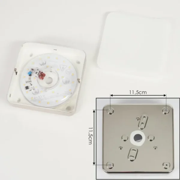 hofstein Applique murale Hutton LED Nickel mat, 1 lumière* Lampes En Verre