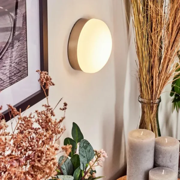 hofstein Applique murale Hutton LED Nickel mat, 1 lumière* Lampes Modernes