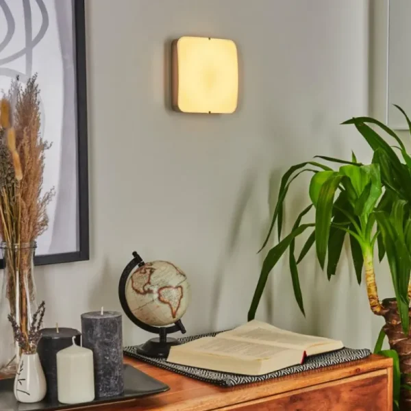 hofstein Applique murale Hutton LED Nickel mat, 1 lumière* Lampes En Verre