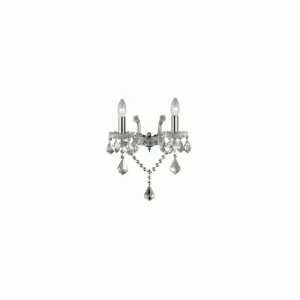 Luminaires Ideallux Applique murale Ideal Lux FLORIAN Chrome, 2 lumières* Lampes En Verre