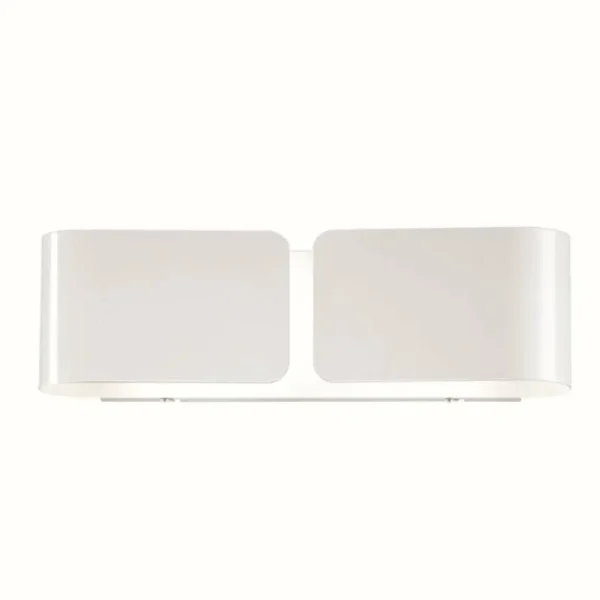 Luminaires Ideallux Applique murale Ideal Lux CLIP Blanc, 2 lumières* Lampes En Verre