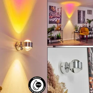 hofstein Applique murale Indore LED Aluminium, 2 lumières* Lampes En Verre