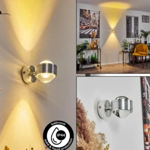 hofstein Applique murale Indore LED Aluminium, 2 lumières* Lampes En Verre