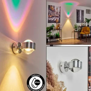 hofstein Applique murale Indore LED Aluminium, 2 lumières* Lampes En Verre