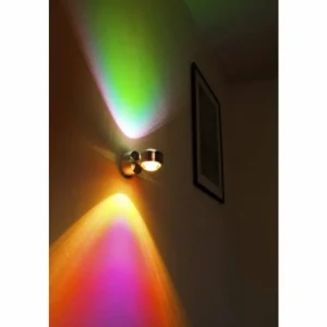 hofstein Applique murale Indore LED Aluminium, 2 lumières* Lampes En Verre