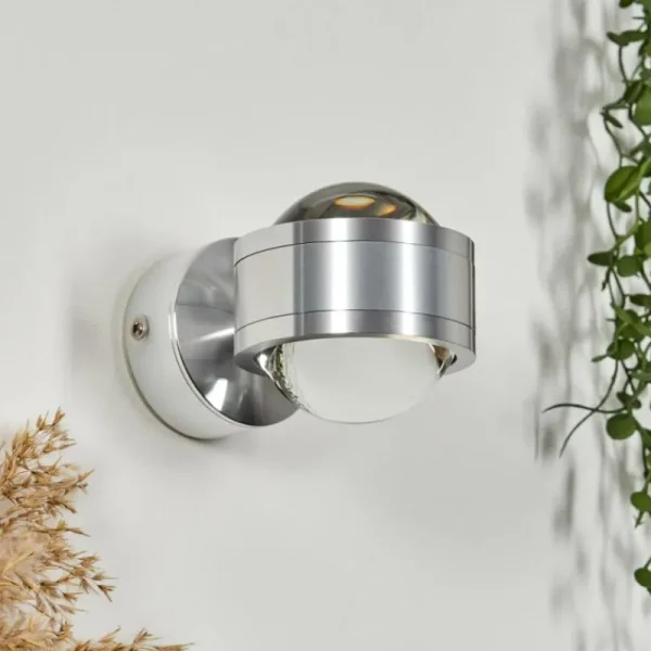 hofstein Applique murale Indore LED Aluminium, 2 lumières* Lampes En Verre