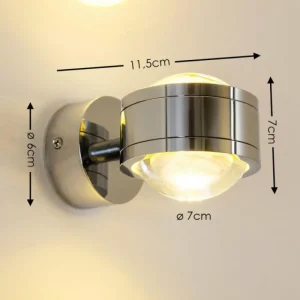 hofstein Applique murale INDORE LED Chrome, 2 lumières* Lampes Modernes