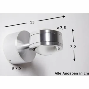 hofstein Applique murale Indore LED Aluminium, 2 lumières* Lampes En Verre