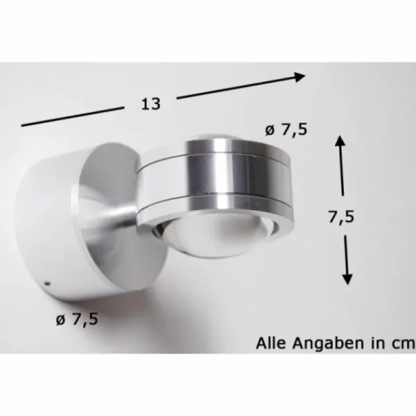 hofstein Applique murale Indore LED Aluminium, 2 lumières* Lampes En Verre