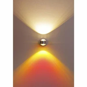 hofstein Applique murale Indore LED Aluminium, 2 lumières* Lampes En Verre