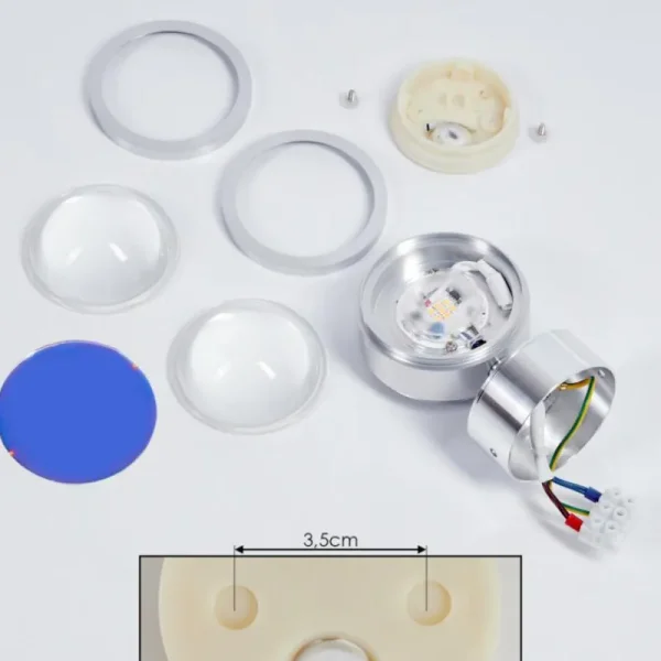 hofstein Applique murale Indore LED Aluminium, 2 lumières* Lampes En Verre