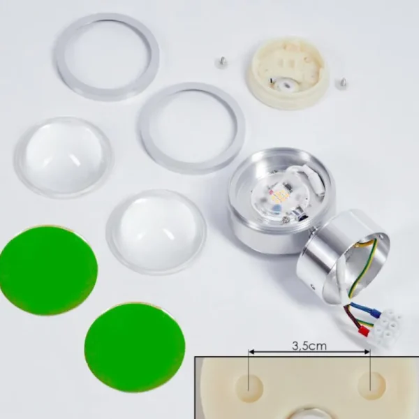 hofstein Applique murale Indore LED Aluminium, 2 lumières* Lampes En Verre