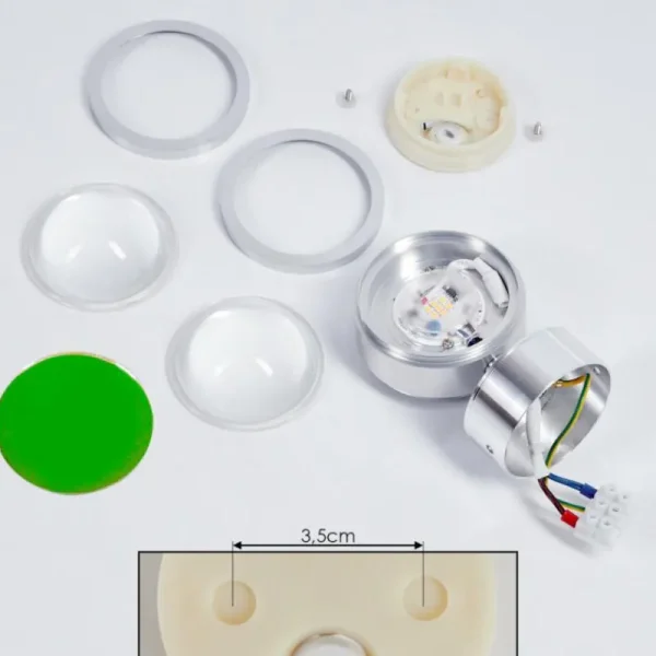hofstein Applique murale Indore LED Aluminium, 2 lumières* Lampes En Verre