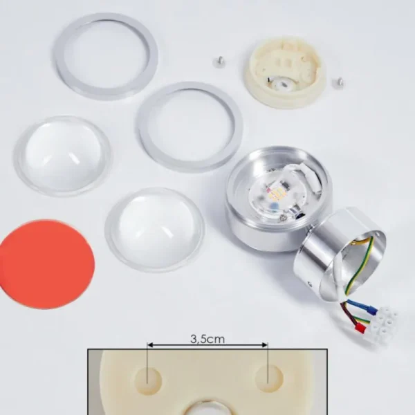 hofstein Applique murale Indore LED Aluminium, 2 lumières* Lampes En Verre