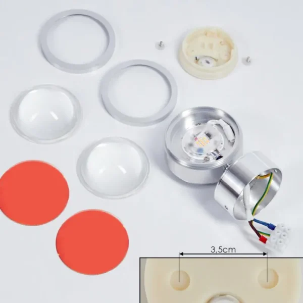 hofstein Applique murale Indore LED Aluminium, 2 lumières* Lampes En Verre