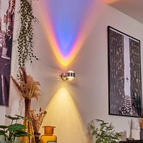 hofstein Applique murale Indore LED Aluminium, 2 lumières* Lampes En Verre