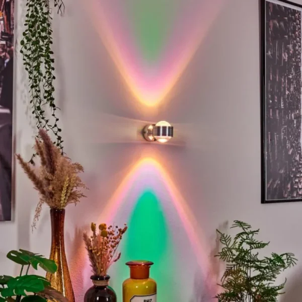 hofstein Applique murale Indore LED Aluminium, 2 lumières* Lampes En Verre